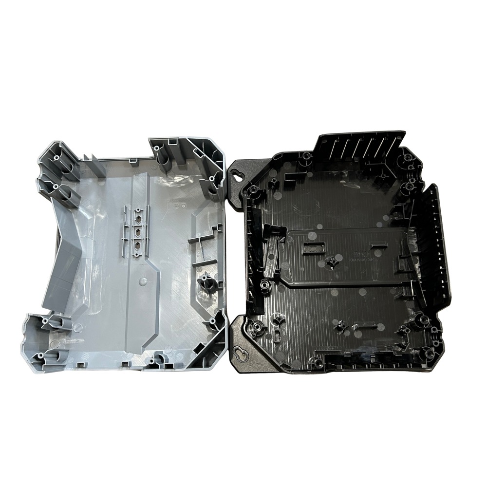Industrial Grade Electronic Enclosure Components Molded in UV Resistant PP and 3 Industrial Grade Electronic Enclosure Components Molded in UV Resistant PP and 3