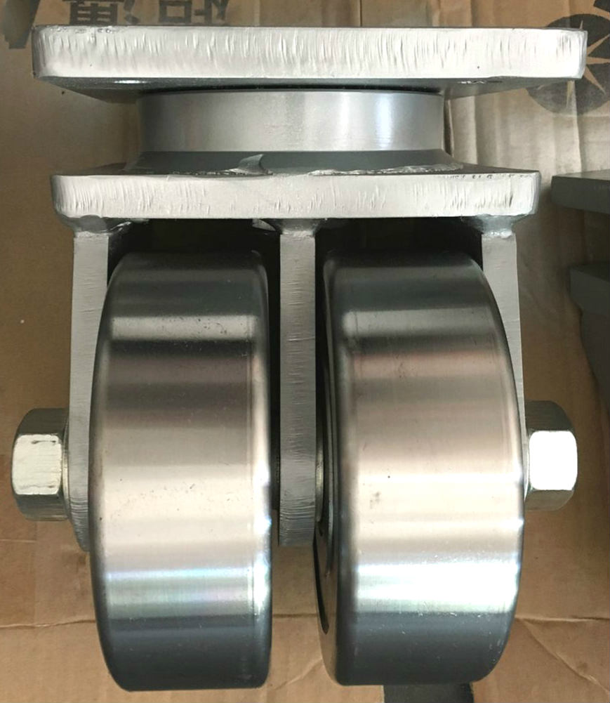 Super heavy duty Forged steel swivel twin caster wheel