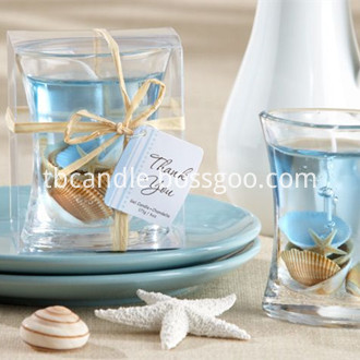 Seashell Gel candles Holder with soy wax