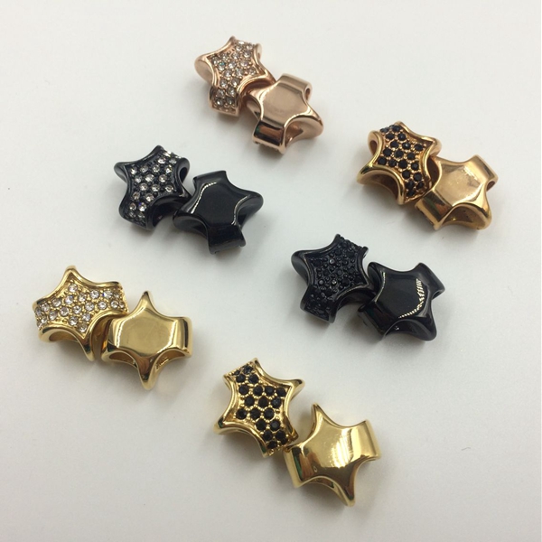 ハイグレードCZストーンレザーブレスレット四角いチャーム High Grade CZ Stone Leather Bracelet Quadrangular Charms