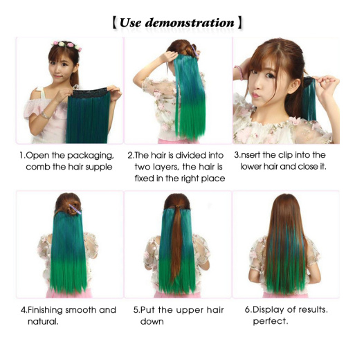 Alileader Cheap Multi Color Highlight Heat Resistant Fiber Synthetic 5 Clips Clip In Hair Extension Supplier, Supply Various Alileader Cheap Multi Color Highlight Heat Resistant Fiber Synthetic 5 Clips Clip In Hair Extension of High Quality