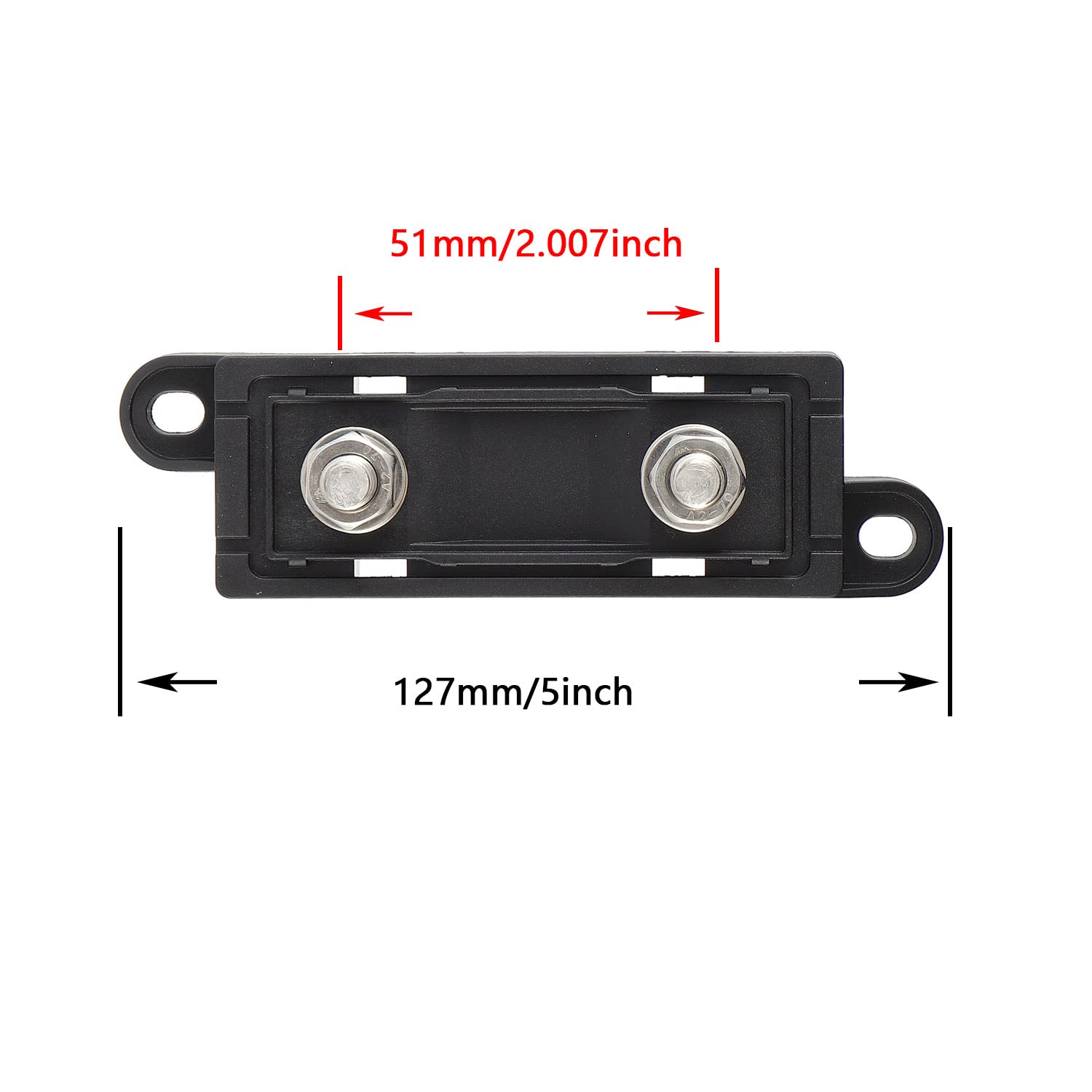 1-way MEGA fuse holder with clear protective cover 1-way MEGA fuse holder with clear protective cover