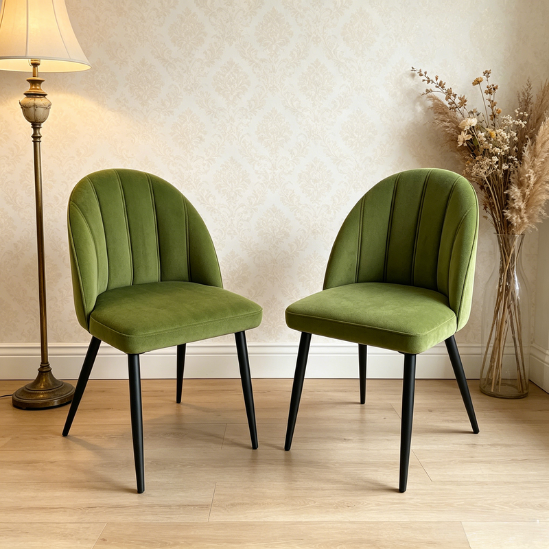 BR-25A38 velvet chair green1 BR-25A38 velvet chair green1