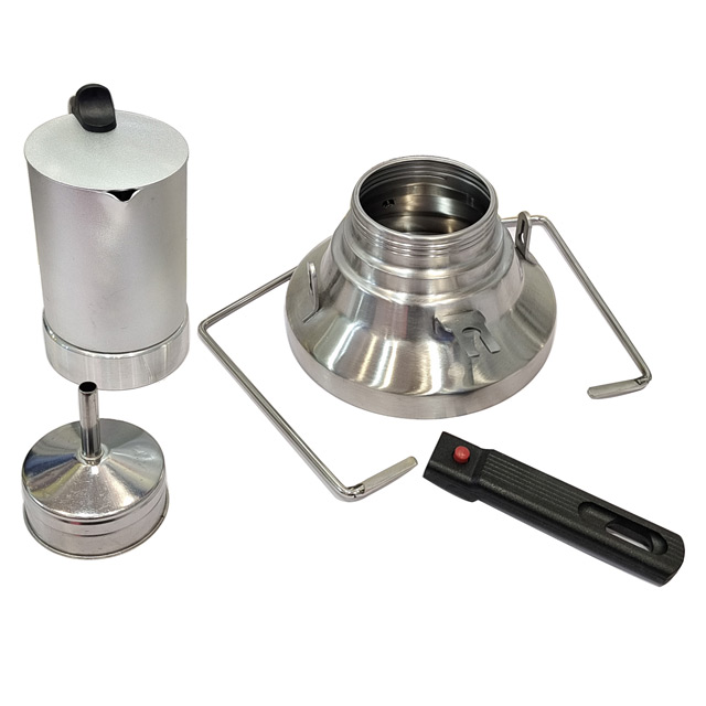 Camping Outside Stainless Steel Sus304 Fire Top Espresso Coffee Maker And Tea Pot2 Camping Outside Stainless Steel Sus304 Fire Top Espresso Coffee Maker And Tea Pot2