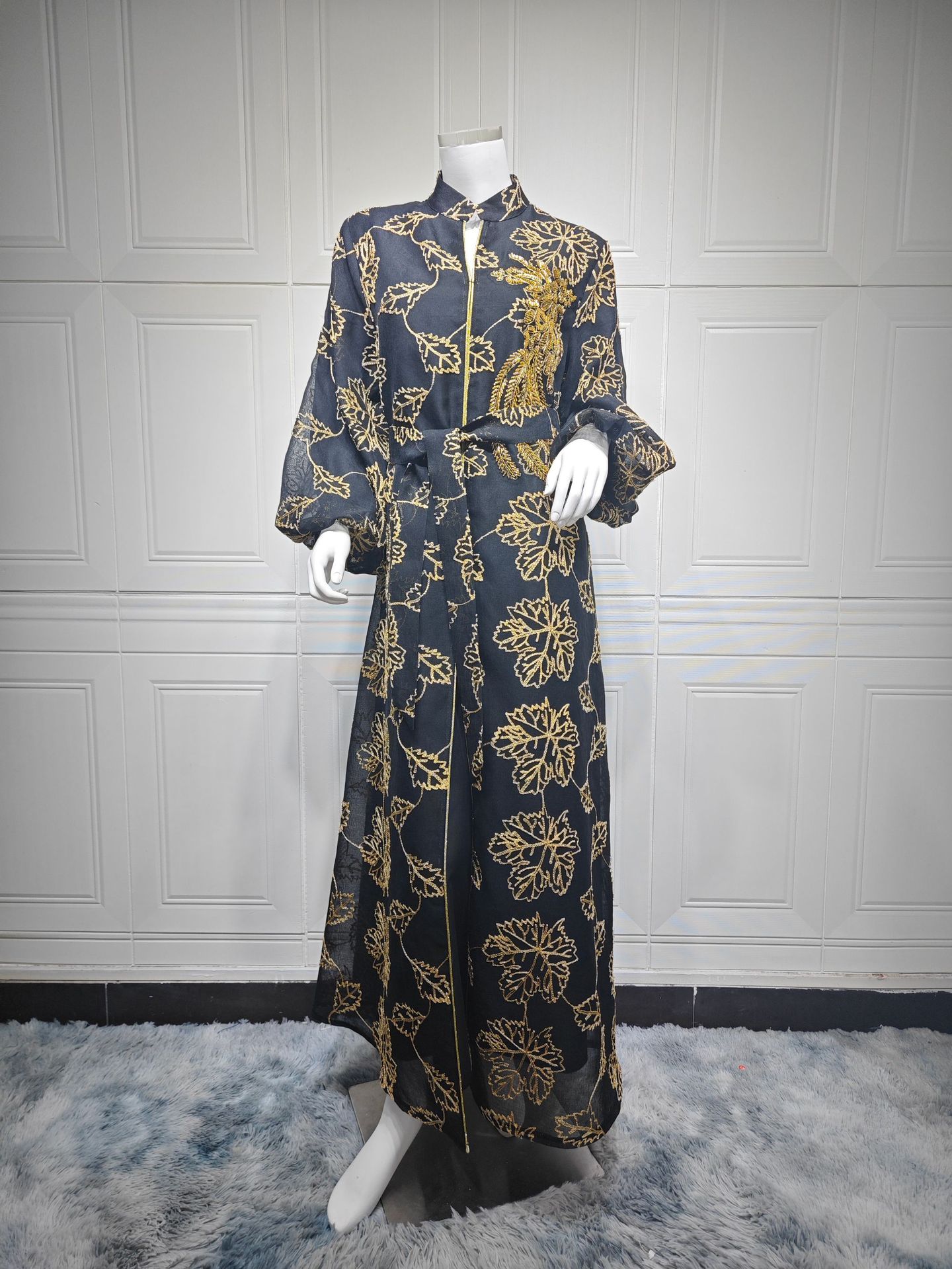 Beaded Abaya Dress AB087 (3) Beaded Abaya Dress AB087 (3)