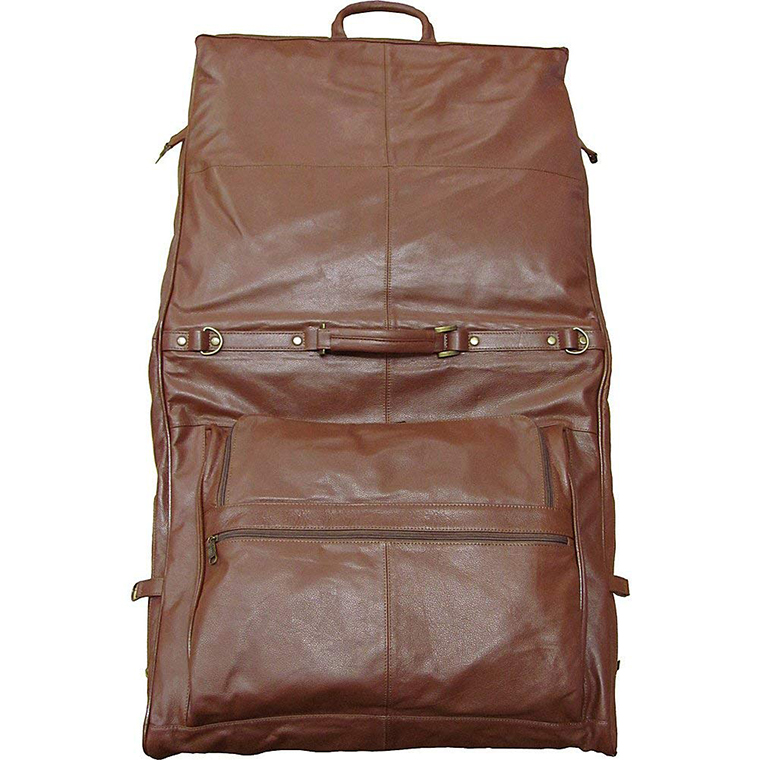 Saco De Vestuário De Couro Leather Garment Bag