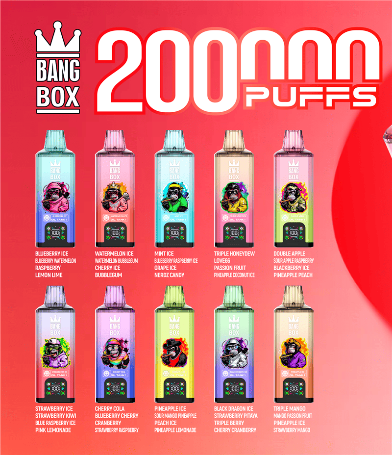 Bang Box 200K 200000 Puff Popular Disposable Vape Flavor Bang Box 200K 200000 Puff Popular Disposable Vape Flavor