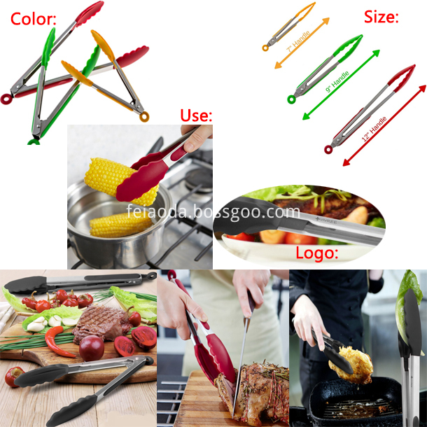 Silicone Tongs-using