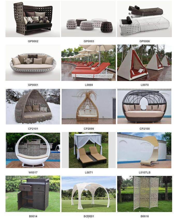 Espreguiçadeira PE Rattan PE Rattan Sun Lounger
