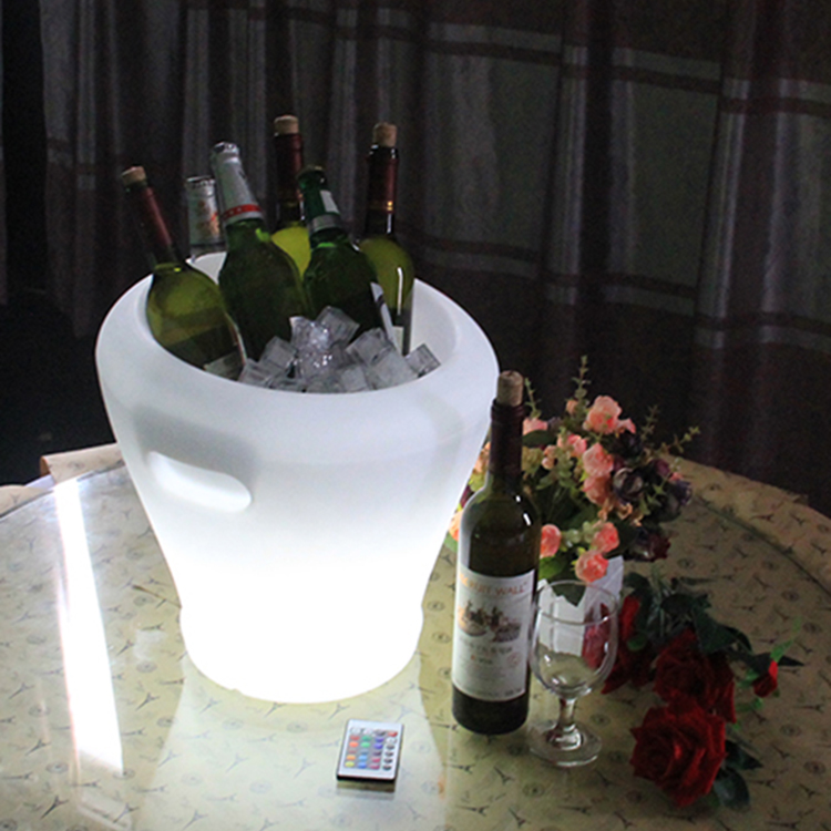 Mesa de cubo de hielo con barra de plástico atractiva Attractive Plastic Bar Led Ice Bucket Table