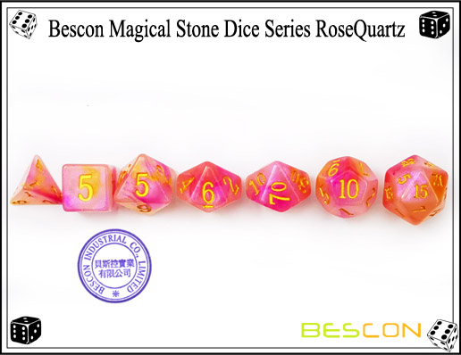 RoseQuartz Dice-5 RoseQuartz Dice-5