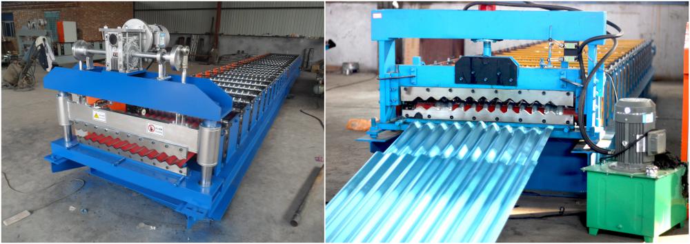 lembaran bumbung beralun membuat mesin 07 steel double layer machine