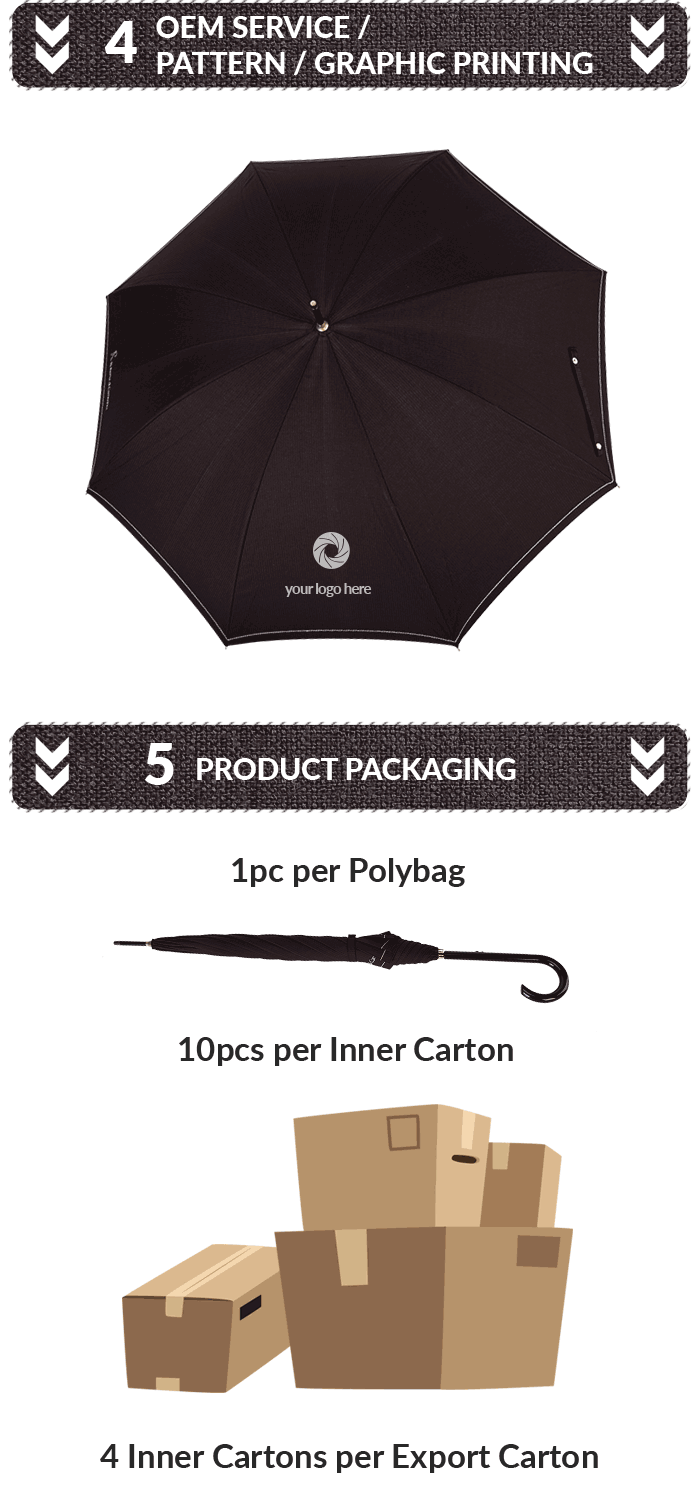 ด้ามร่มด้ามยาว Stick Umbrella Long Handle