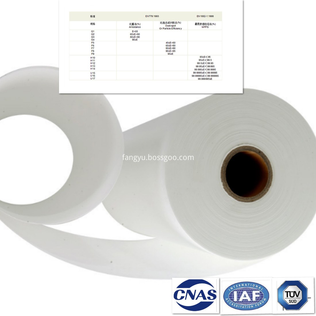 H13 fiberglass filter paper attribute
