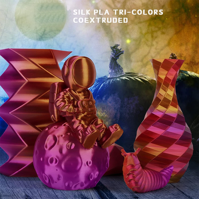 Tri Color Silk PLA Filament Tri Color Silk PLA Filament