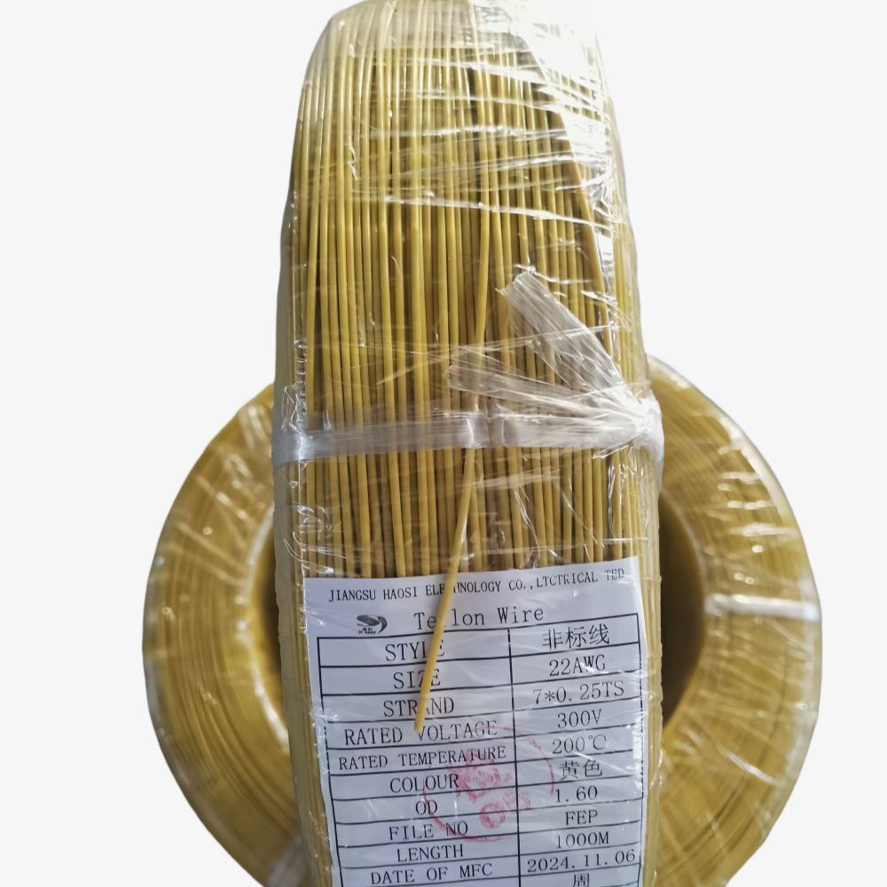 Teflon wire 22# FEP yellow Teflon wire 22# FEP yellow