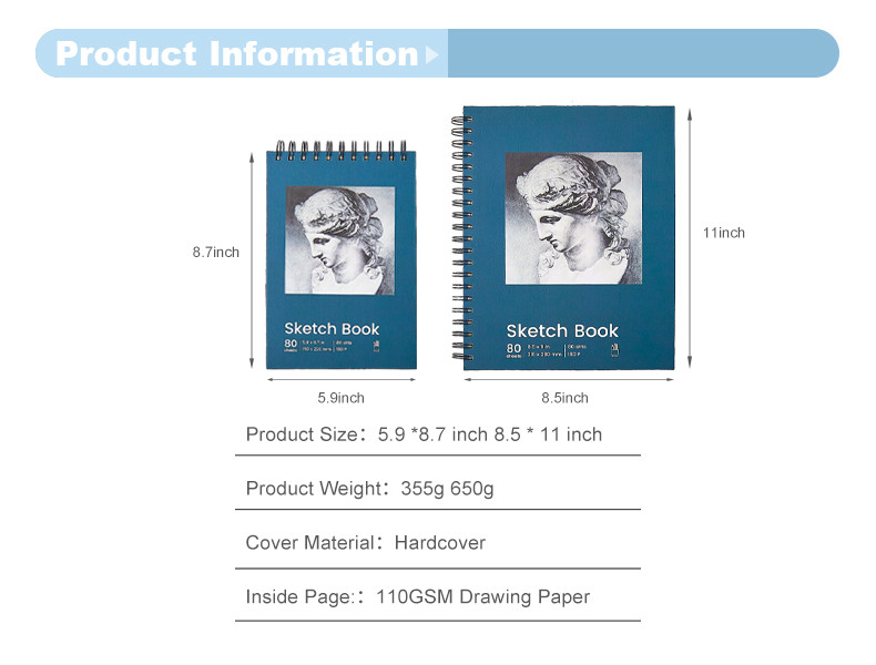 Paper hardcover spiral sketchbook notebook11 Paper hardcover spiral sketchbook notebook11