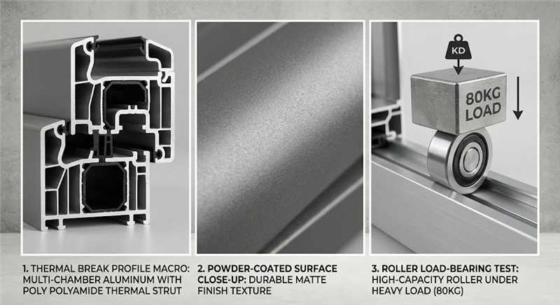 Smooth Sliding Mechanism with Stainless Steel Rollers