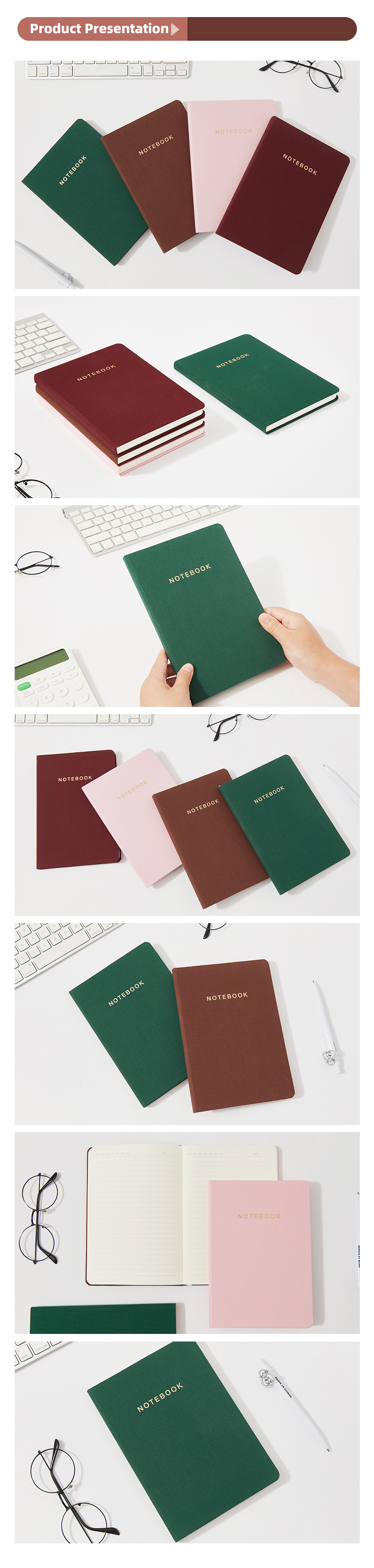 Fabric hardcover sew binding notebook9 Fabric hardcover sew binding notebook9