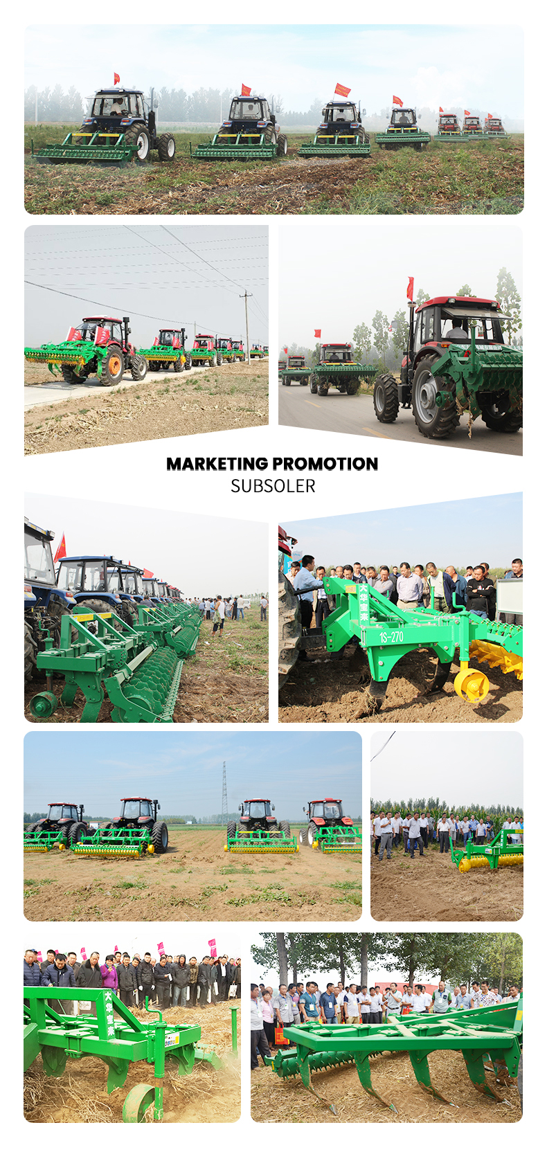 Deep loosening operation in the field Deep loosening operation in the field