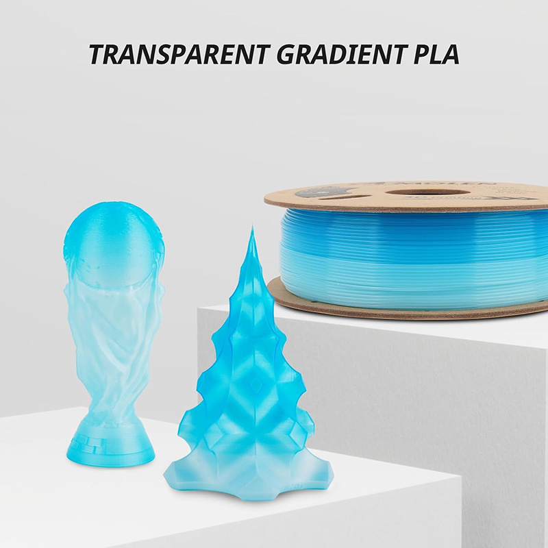 Transparent Gradient PLA Rainbow Filament Transparent Gradient PLA Rainbow Filament