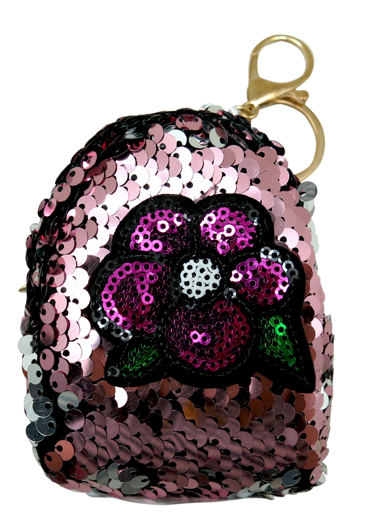 Flower Sequin Coin Purse Keyring 2 Flower Sequin Coin Purse Keyring 2