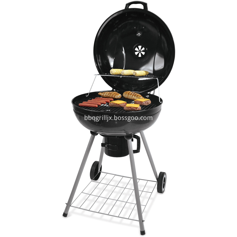 22 5 Inch Kettle Glossy Porcelain Charcoal Grill