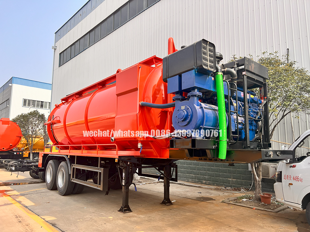 Vacuum Sewage Suction Semi Trailer Vacuum Sewage Suction Semi Trailer