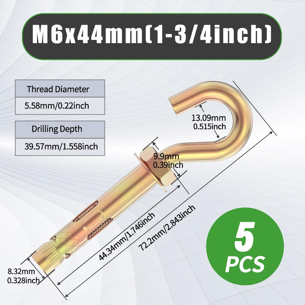 Heavy Duty Expansion Bolts M6x44mm Heavy Duty Expansion Bolts M6x44mm
