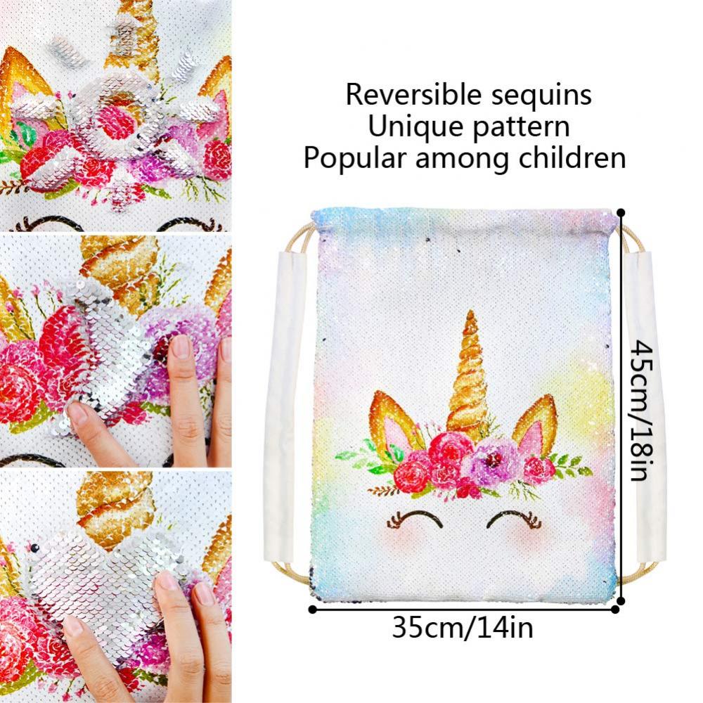 Unicorn Reversible Sequin Drawstring Bag 3 Unicorn Reversible Sequin Drawstring Bag 3