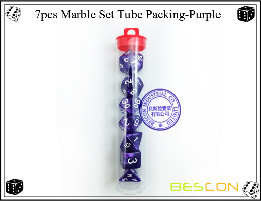 7pcs Marmor Satz Schlauch Verpackung-Purple32 7pcs Marble Set Tube Packing-Purple32