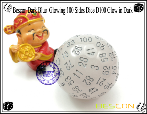 Bescon Dark Blue Glowing 100 lados Dice D100 Glow in Dark-1 Bescon Dark Blue Glowing 100 Sides Dice D100 Glow in Dark-1