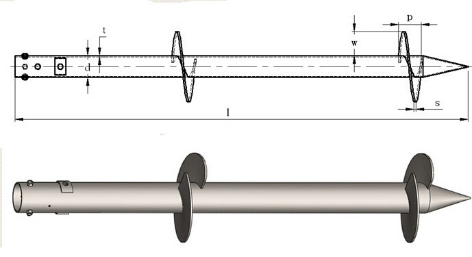 N screw pile design