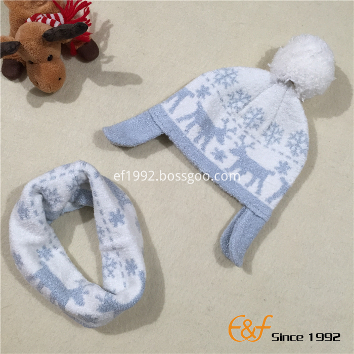 children jacquard knitted hat neckpiece set children jacquard knitted hat neckpiece set