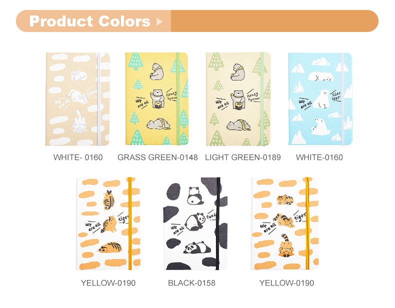 cartoon series notebook with elasti band9 cartoon series notebook with elasti band9