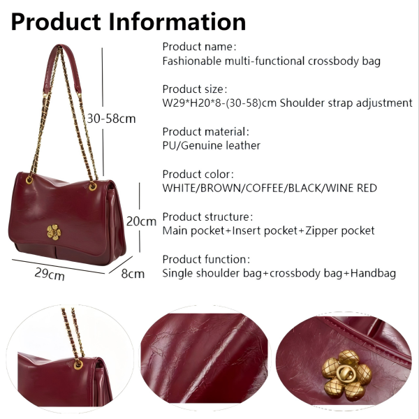 Fashionable leather crossbody bag Fashionable leather crossbody bag