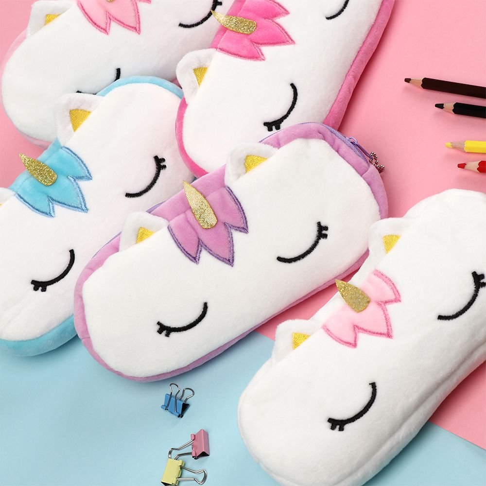 Plush Unicorn Pencil Case 3 Plush Unicorn Pencil Case 3