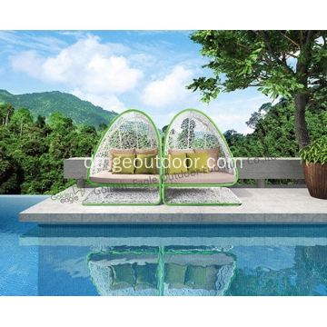 China Hersteller Von Korbmobel Wicker Daybed Korbsofagarnitur