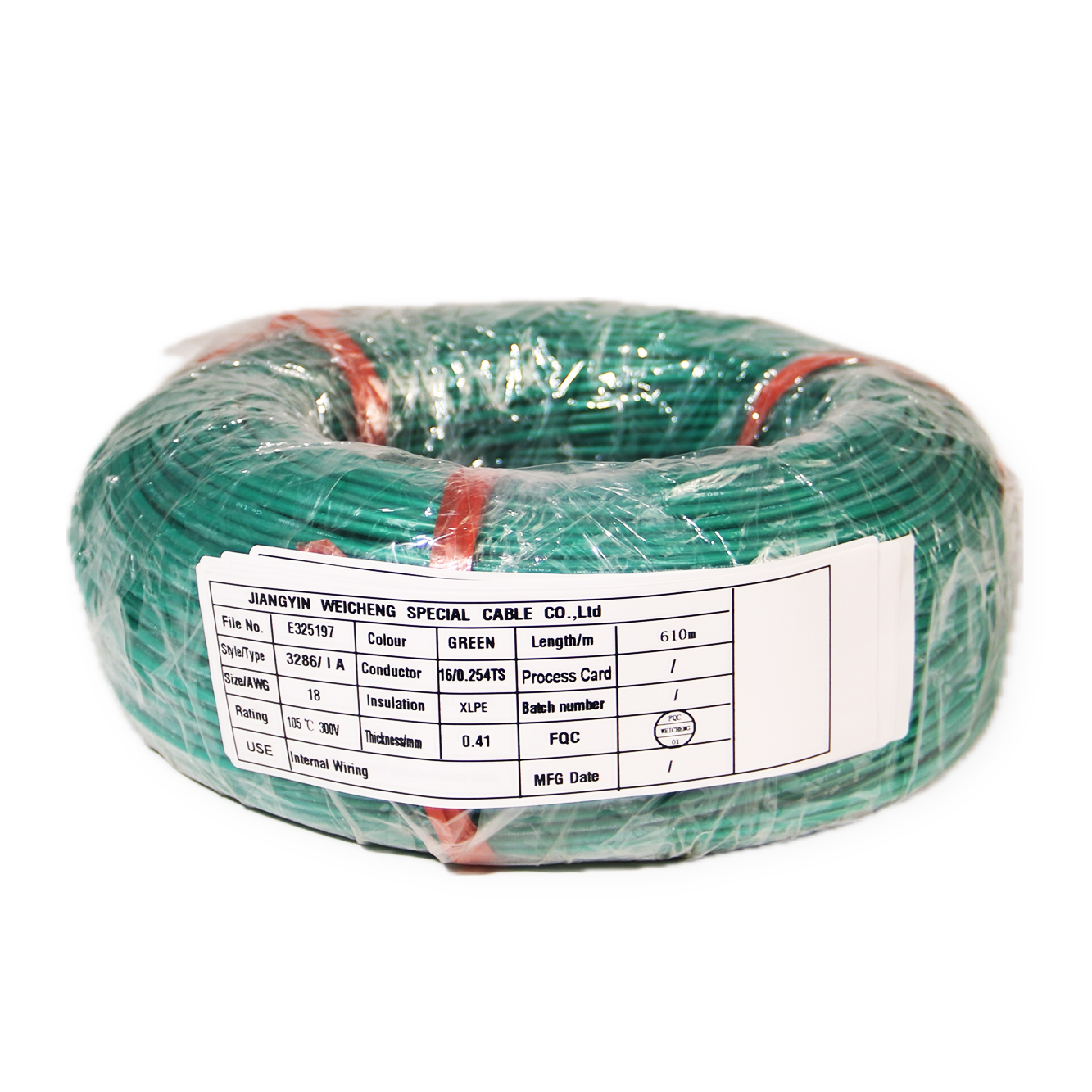 Low smoke environmental protection lead wire UL3286 18AWG Low smoke environmental protection lead wire UL3286 18AWG