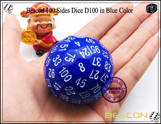 Bescon 100 Sides Dice D100 в синем цвете-2 Bescon 100 Sides Dice D100 in Blue Color-2