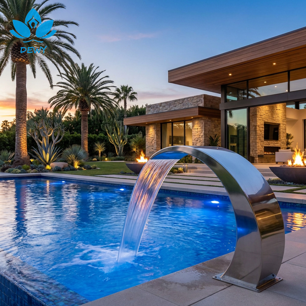 Small pool waterfall fountain Small pool waterfall fountain