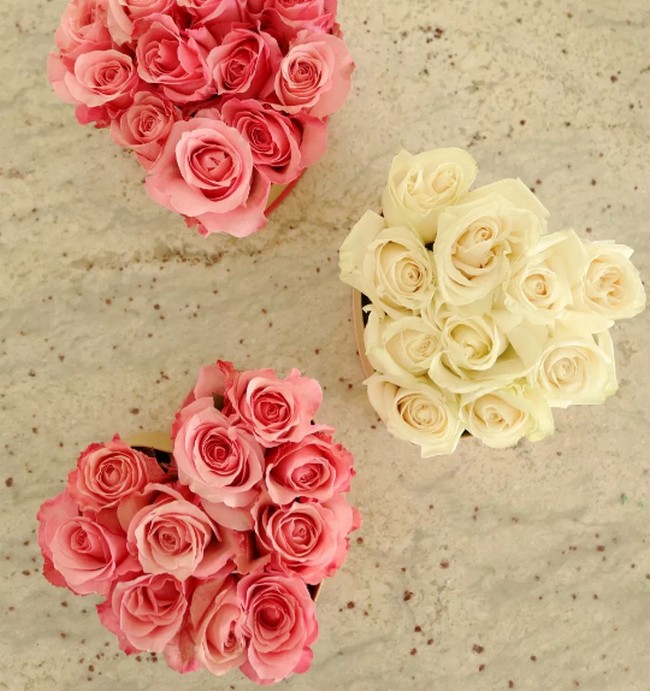 Scatola di fiori a forma di cuore Heart Shaped Flower Box