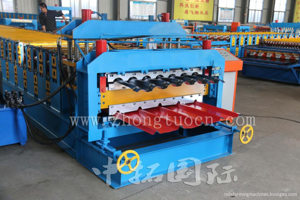 Double Layer for Glazed and Trapezoidal Roof Tile Machine 03