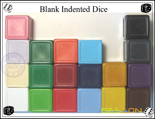 Colorful Blank Indented Dice-2 Colorful Blank Indented Dice-2