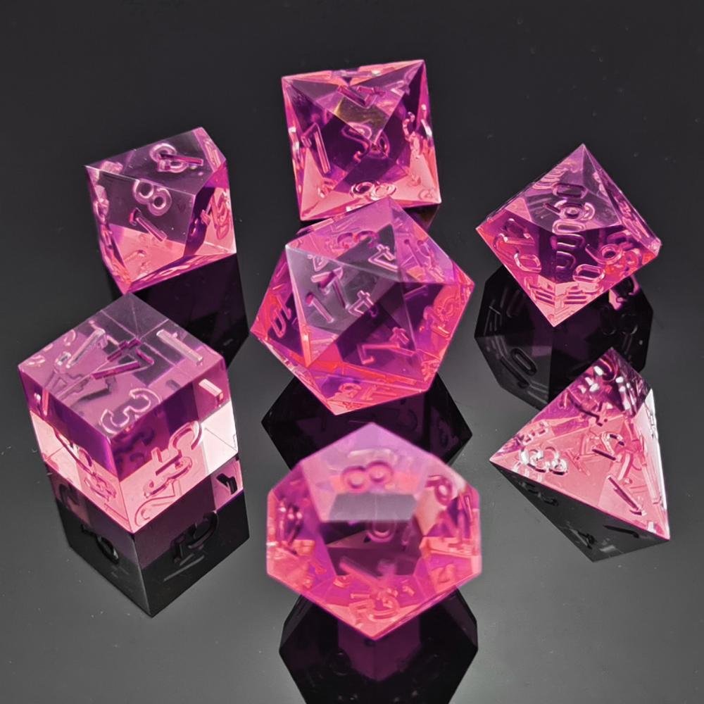 Colorful Crystal Handmade Poyhedral Dice 5 Colorful Crystal Handmade Poyhedral Dice 5