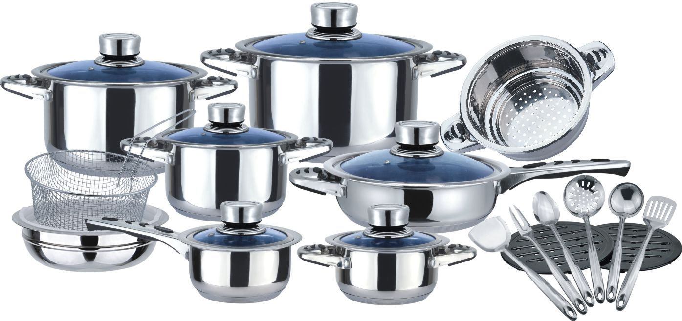 Cookware set with T shape glass lid Cookware set with T shape glass lid