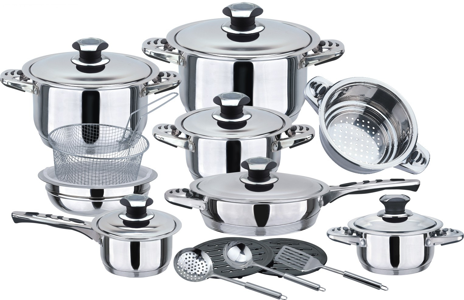 Cookware set with ss lid