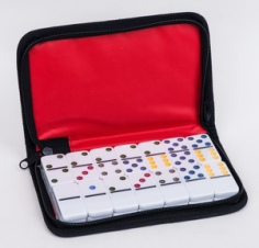 Dominoes In Leather Box