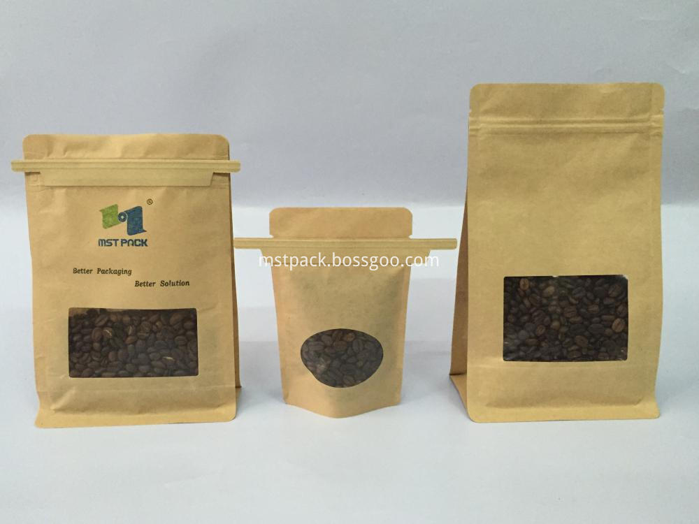 Sac en papier Kraft biodégradable Bio-degradable Kraft Paper Bag