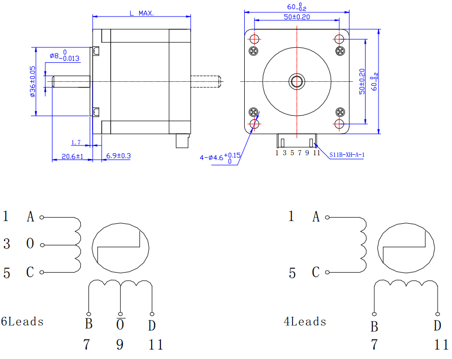 60mm heavy duty stepper motor die-cast endbells/2-phase stepper motor